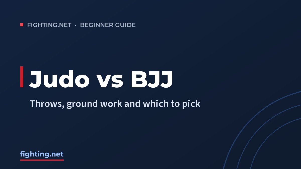 Title card: Judo vs BJJ (Brazilian jiu-jitsu), a beginner's comparison