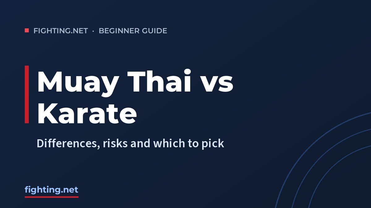 Title card: Muay Thai vs karate, a beginner's comparison