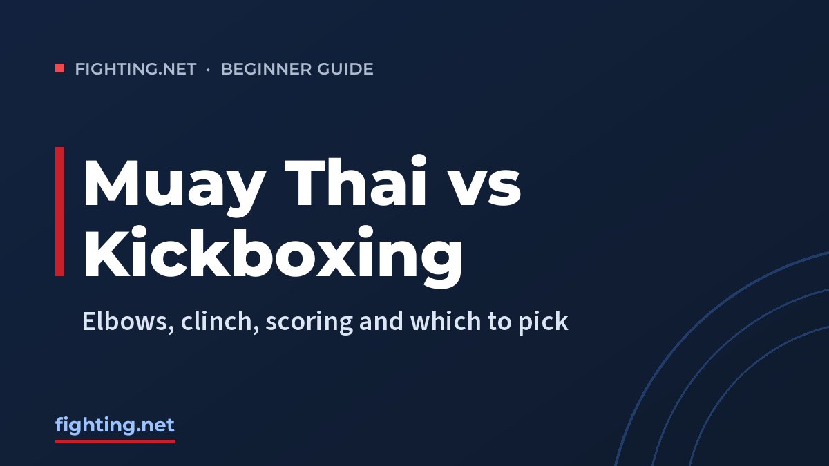 Title card: Muay Thai vs kickboxing, a beginner's comparison