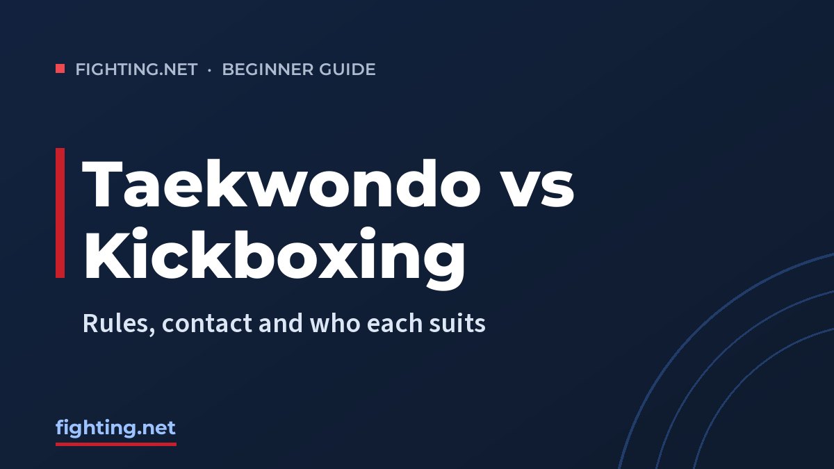 Title card: Taekwondo vs kickboxing, how the two differ